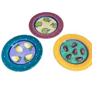 Essex Collection Fruit Punch Lunch Dessert plate by Heather Outlaw Krupic x 3